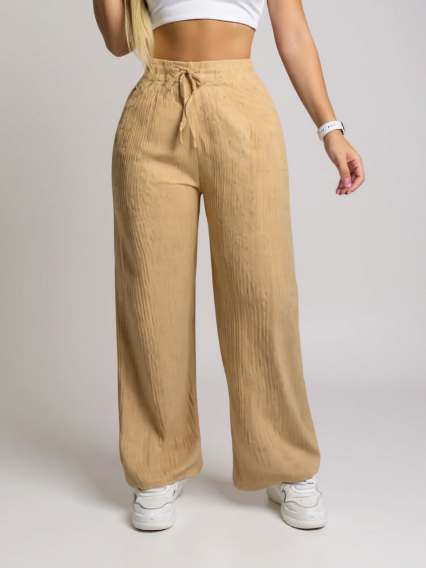 PANATALON TELA GALLETA CON BOLSILLOS