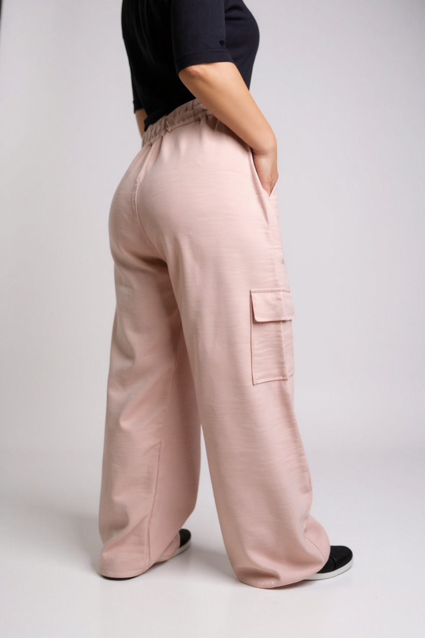 PANTALON TIPO CARGO TELA CREPÉ